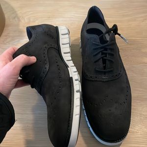 Mens size 12 suede Cole Haan shoes.
